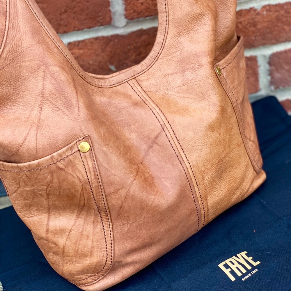 Authentic FRYE Campus Rivet Leather Boho Bag